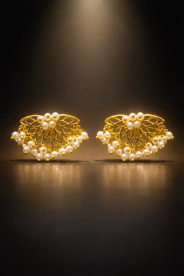 AURIM_BLAIR_EARRINGS_BRASS_LOTUS_PEAL_CLUSTER