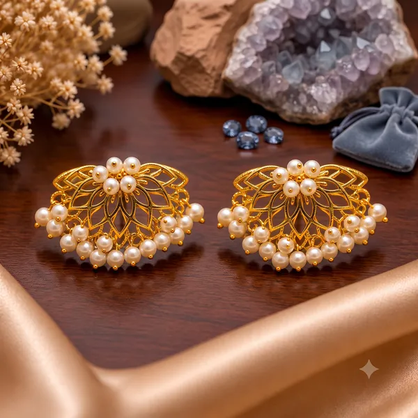 AURIM_BLAIR_EARRINGS_BRASS_LOTUS_PEAL_CLUSTER