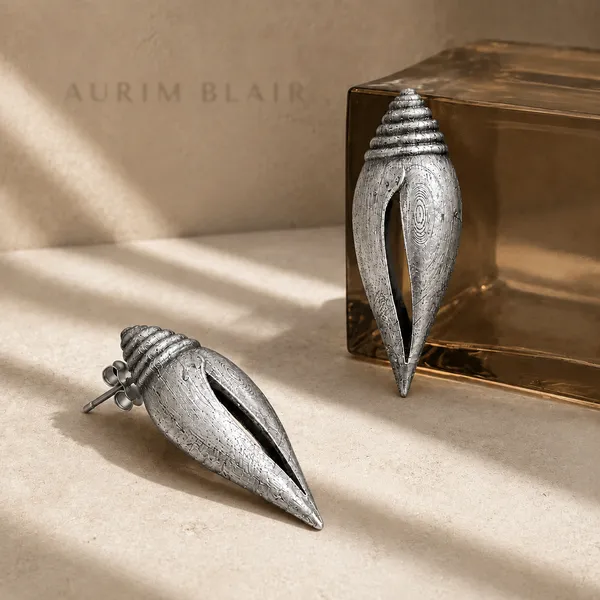 ANTIQUE_SILVER_CONCH_EARRINGS