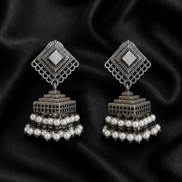 ANTIQUE_SILVER_PEARL_PYRAMID_JHUMKAS