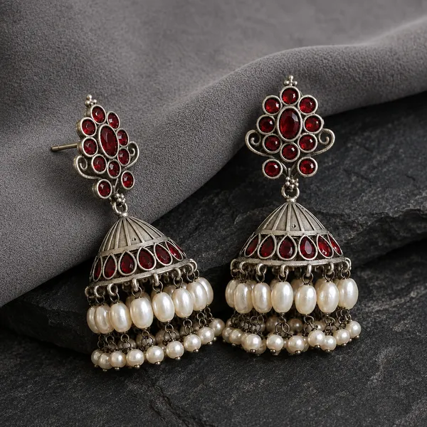 ANTIQUE_SILVER_RUBY_PEARL_JHUMKAS