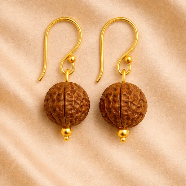 AURIM_BLAIR_EARRINGS_BRASS_RUDRAKSH_(SIZE_2)