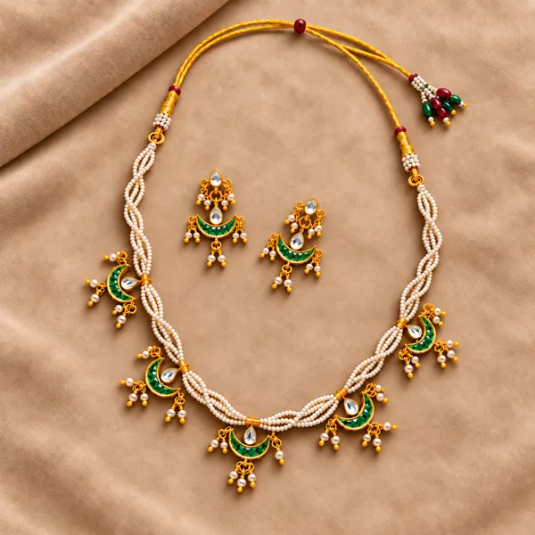 Chandrika_Pearl_Crescent_Necklace_-_Green_