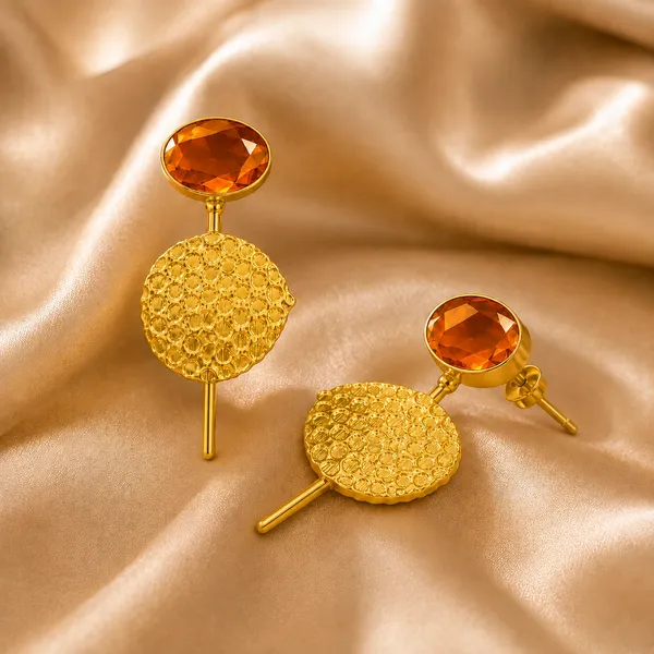 Eclipse_Textured_Brass_Stud_Earrings_-_RUSTIC_ORANGE_
