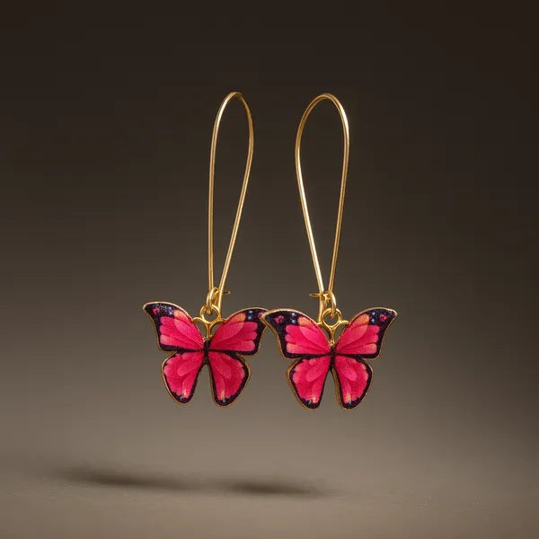 AURIM_BLAIR_EARRINGS_GERMAN_SILVER_ENAMEL_BUTTERFLY_GOLDEN_TONED