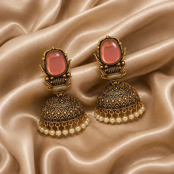 Gulnaar_Antique_Gold_Jhumka_Earrings