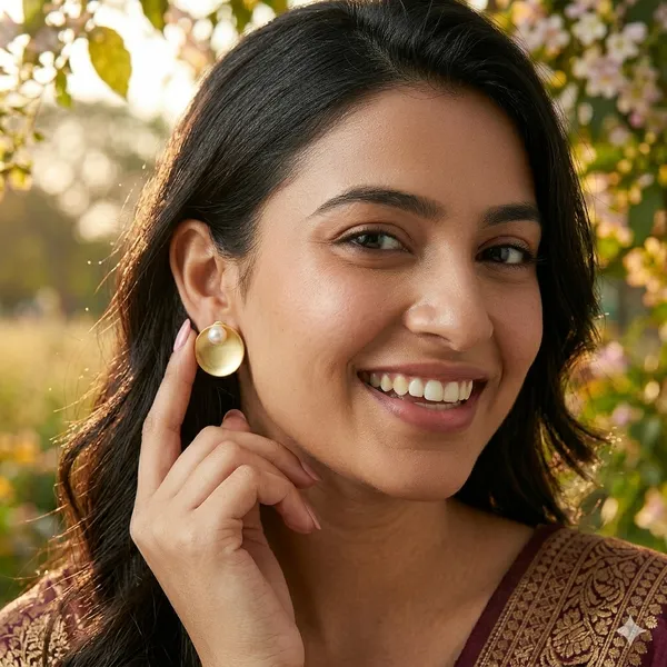 AURIM_BLAIR_EARRINGS_BRASS_REVERSE_DOME_WITH_PEARL