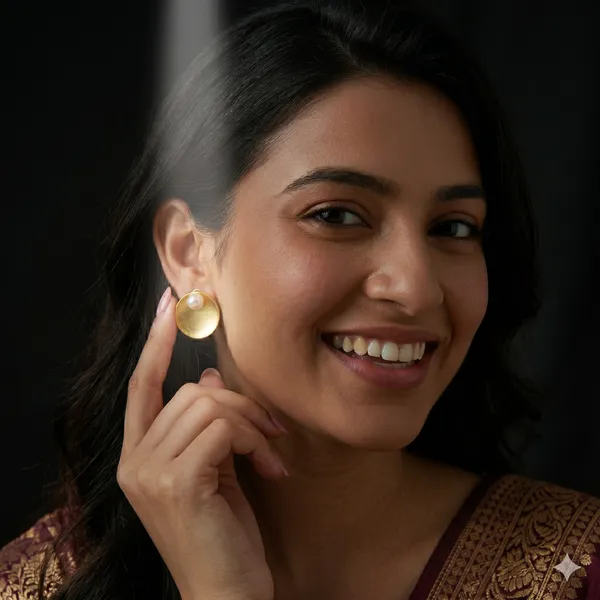 AURIM_BLAIR_EARRINGS_BRASS_REVERSE_DOME_WITH_PEARL
