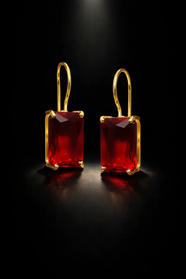 AURIM_BLAIR_EARRINGS_BRASS_HOOK_RED_GLASS_CRYSTAL