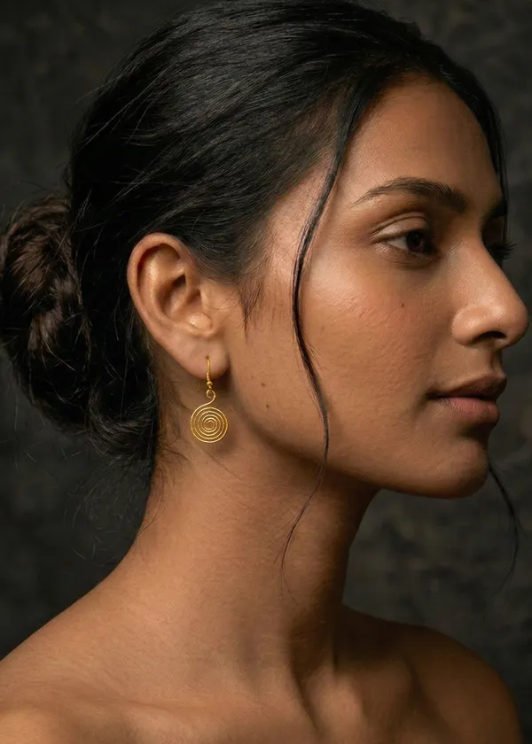 AURIM_BLAIR_EARRINGS_BRASS_SPRIRAL_WIRE_GODLDEN