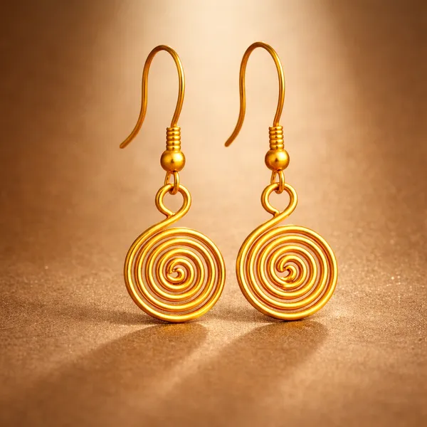 AURIM_BLAIR_EARRINGS_BRASS_SPRIRAL_WIRE_GODLDEN