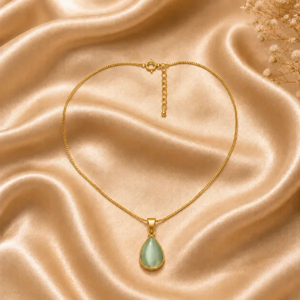 MONALISA_TEARDROP_PENDANT_NECKLACE_-_MINTY_GREEN