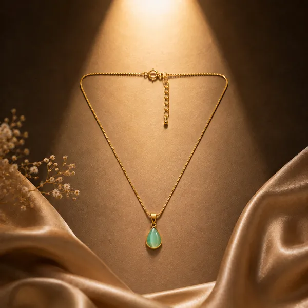 MONALISA_TEARDROP_PENDANT_NECKLACE_-_MINTY_GREEN