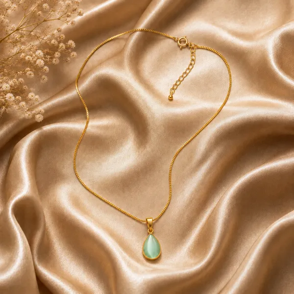 MONALISA_TEARDROP_PENDANT_NECKLACE_-_MINTY_GREEN