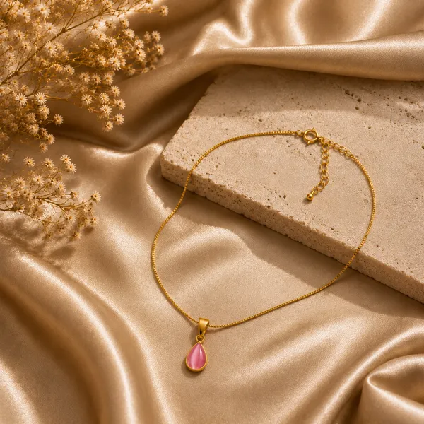MONALISA_TEARDROP_PENDANT_NECKLACE_-_PINK