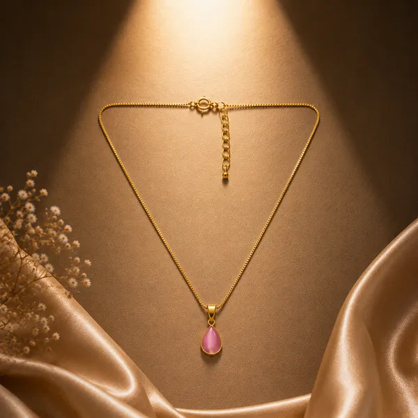 MONALISA_TEARDROP_PENDANT_NECKLACE_-_PINK