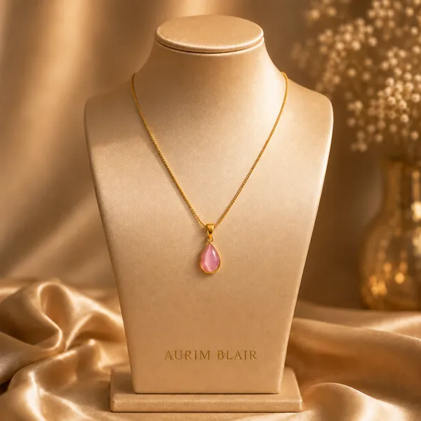 MONALISA_TEARDROP_PENDANT_NECKLACE_-_PINK
