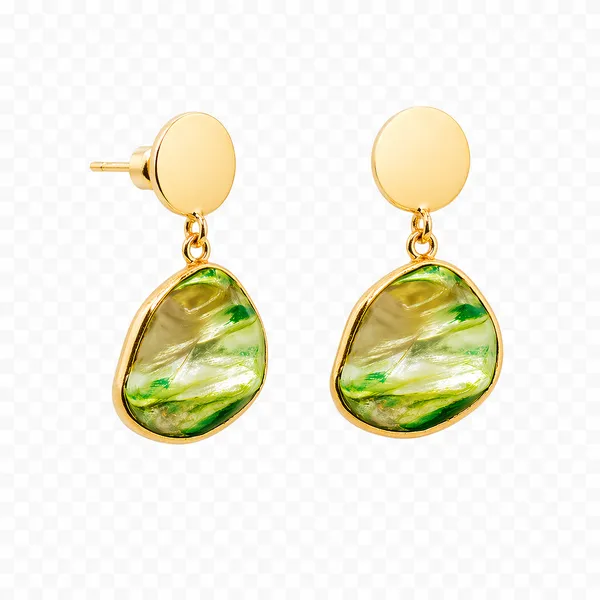 AURIM_BLAIR_STUD__BRASS_MOTHER_OF_PEARL_GREEN_COLOUR