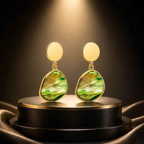 AURIM_BLAIR_STUD__BRASS_MOTHER_OF_PEARL_GREEN_COLOUR