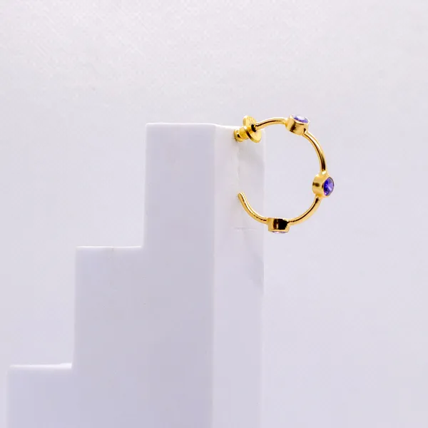 AURIM_BLAIR_EARRINGS_BRASS_GOLDEN_AND_BLUE_CRYSTALS_HOOP