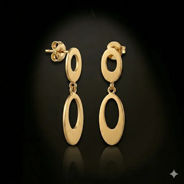 AURIM_BLAIR_EARRINGS_BRASS_2_OVAL_CHARMS_GOLDEN