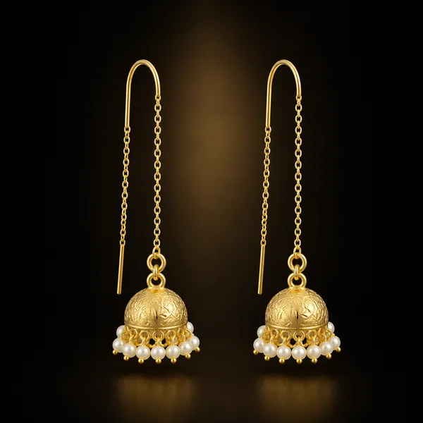 PEARL_DOME_THREADER_JHUMKA_EARRINGS