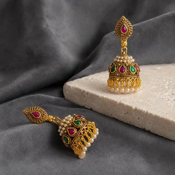 PINK_GREEN_PEARL_JHUMKAS