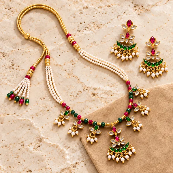 Emerald_Blossom_Pearl_Choker_Set