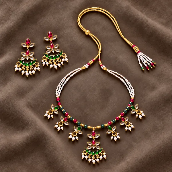 Emerald_Blossom_Pearl_Choker_Set