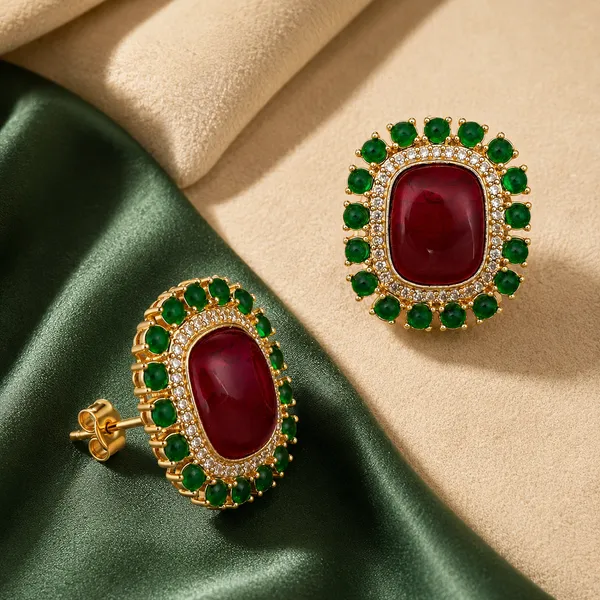 RUBY-GREEN_HALO_STUD_EARRINGS