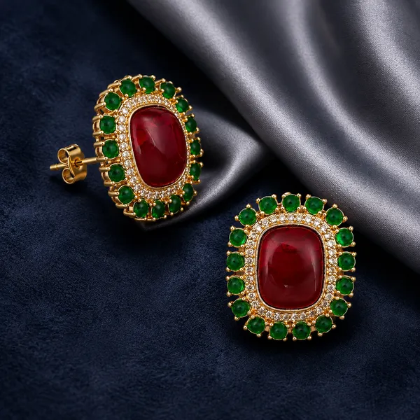 RUBY-GREEN_HALO_STUD_EARRINGS