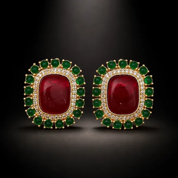 RUBY-GREEN_HALO_STUD_EARRINGS