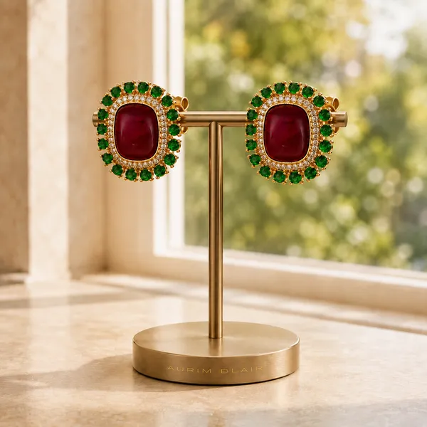 RUBY-GREEN_HALO_STUD_EARRINGS