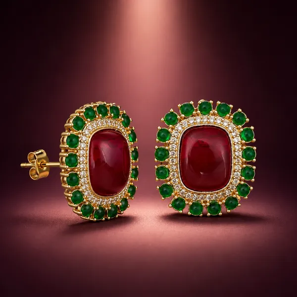 RUBY-GREEN_HALO_STUD_EARRINGS
