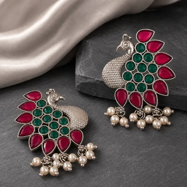 RUBY-GREEN_PEACOCK_EARRINGS