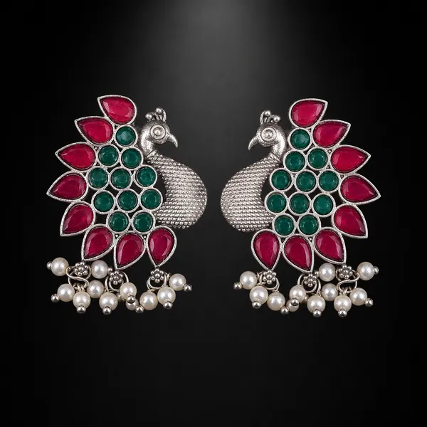 RUBY-GREEN_PEACOCK_EARRINGS