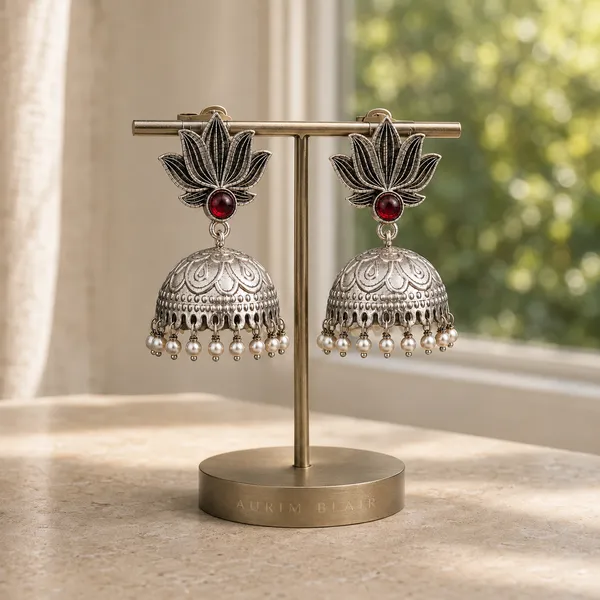 RUBY_LOTUS_JHUMKA_EARRINGS