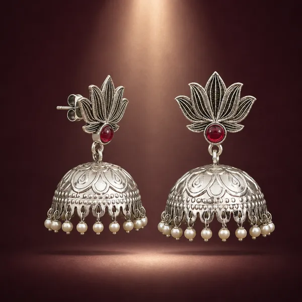 RUBY_LOTUS_JHUMKA_EARRINGS