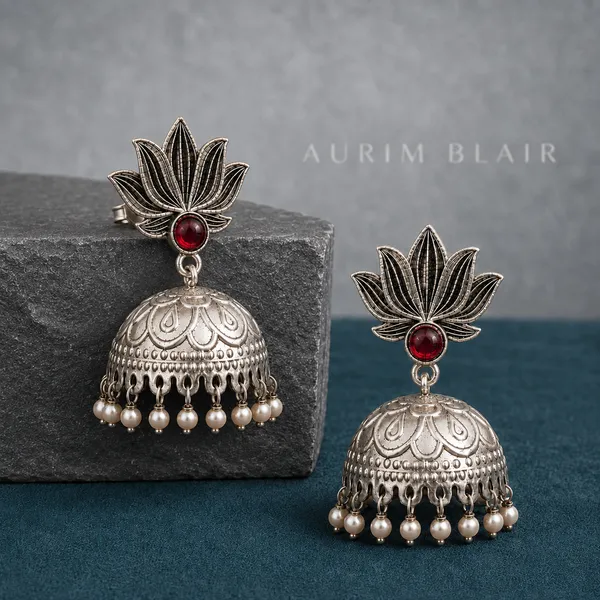 RUBY_LOTUS_JHUMKA_EARRINGS