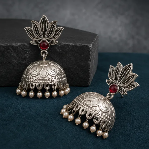 RUBY_LOTUS_JHUMKA_EARRINGS