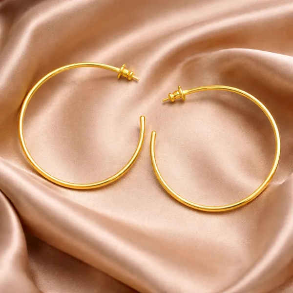 AURIM_BLAIR_EARRINGS_BRASS_BIG_HOOP_(7_CMS)_GOLDEN