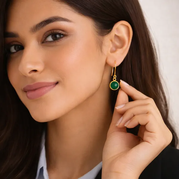 AURIM_BLAIR_EARRINGS__BRASS_DROPS_GREEN