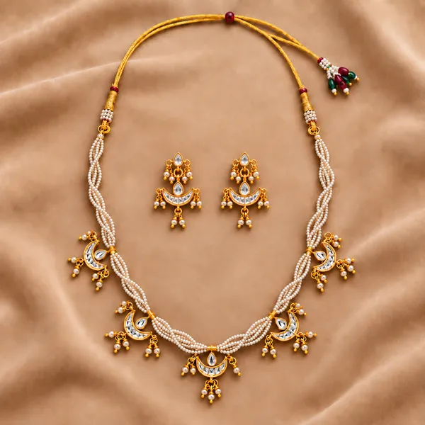 Chandrika_Pearl_Kundan_Crescent_Necklace
