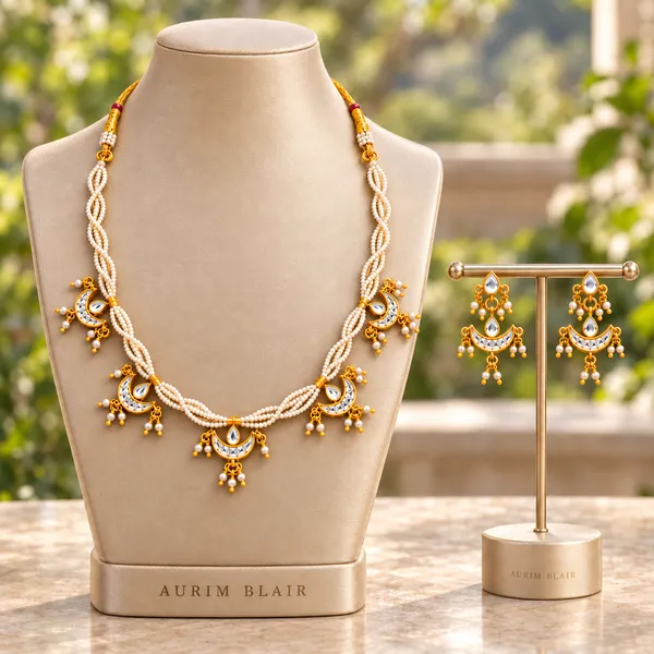 Chandrika_Pearl_Kundan_Crescent_Necklace