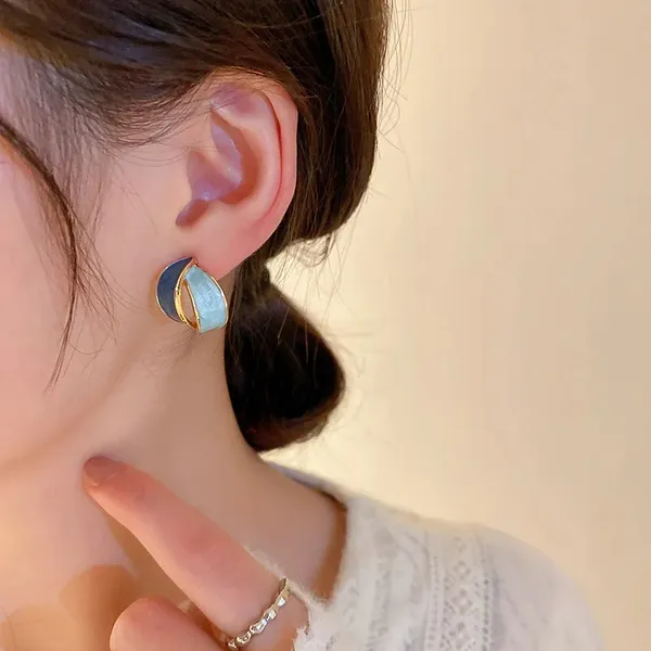 AURIM_BLAIR_EARRINGS_GERMAN_SILVER_DOUBLE_ARC_BLUE_AQUA_SWIRL
