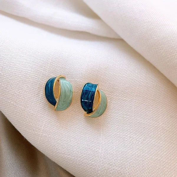 AURIM_BLAIR_EARRINGS_GERMAN_SILVER_DOUBLE_ARC_BLUE_AQUA_SWIRL