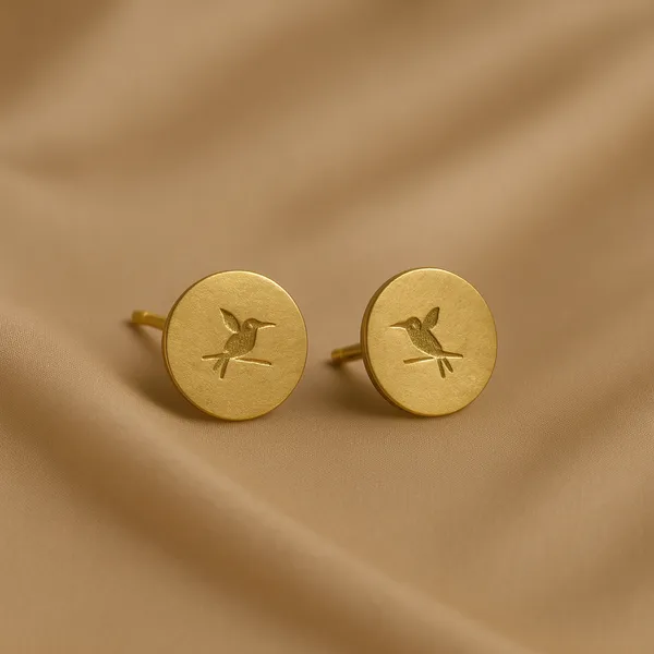 AURIM_BLAIR_EARRINGS_GERMAN_SILVER_BIRD_CUTOUT_GOLDEN_TONE