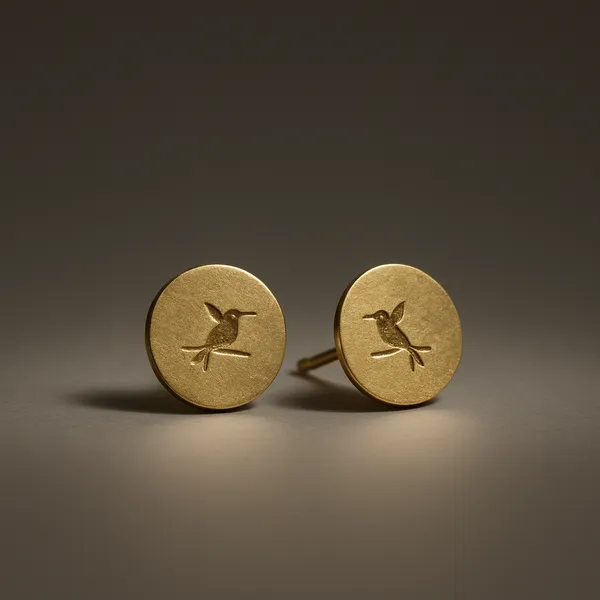 AURIM_BLAIR_EARRINGS_GERMAN_SILVER_BIRD_CUTOUT_GOLDEN_TONE