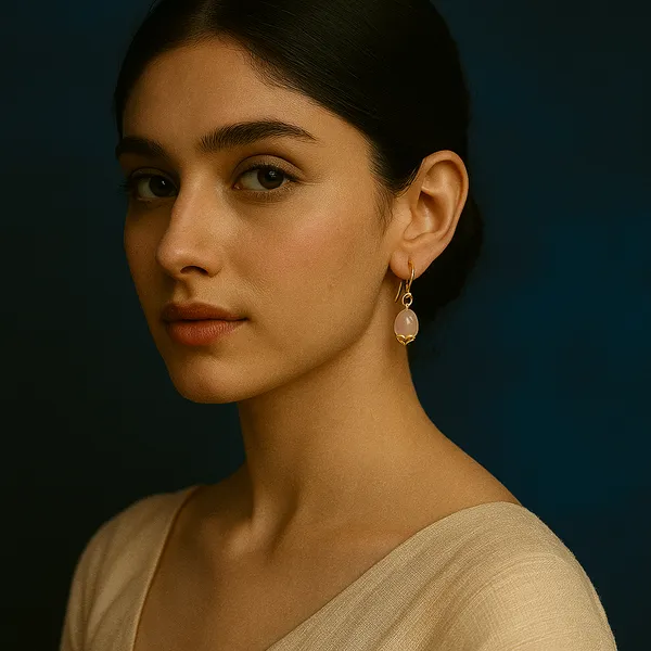 AURIM_BLAIR_EARRINGS_BRASS_WATERDROP_BEAD_LIGHT_PINK