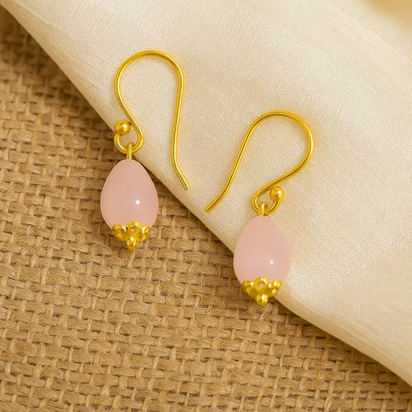 AURIM_BLAIR_EARRINGS_BRASS_WATERDROP_BEAD_LIGHT_PINK
